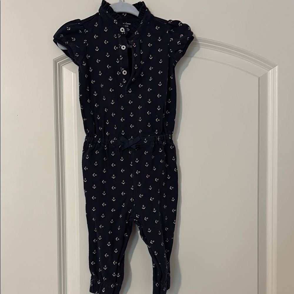 Ralph Lauren Dark Blue Anchor Print Top